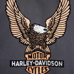 Harley-Davidson Men's Charcoal Vintage Eagle L/S Woven Shirt (S20)