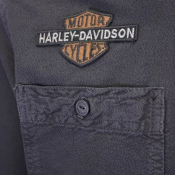 Harley-Davidson Men's Charcoal Vintage Eagle L/S Woven Shirt (S20)