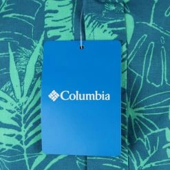 Columbia Men's Teal & Aqua Palm Leaves Rapid Rivers S/S Woven Shirt (400) 12 Columbia Men's Teal & Aqua Palm Leaves Rapid Rivers S/S Woven Shirt (400)