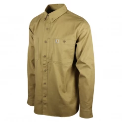 Carhartt Men's Khaki Rugged Professional Series L/S Woven Shirt (S12) New Arrivals
