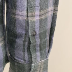 Quiksilver Men's Green Lilac L/S Flannel Shirt (S01)