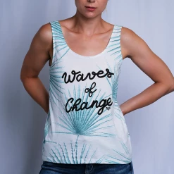 Tanks Roxy Women's Waves Of Change Palm Leaves Sleeveless Tank Top (S04)