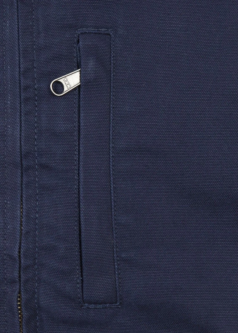 Carhartt Men's Navy Loose Fit Washed Duck Sherpa-Lined Mock-Neck Vest (S02C) 6 Carhartt Men's Navy Loose Fit Washed Duck Sherpa-Lined Mock-Neck Vest (S02C)