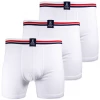 Mens Psycho Bunny Men's 3 Pack White Boxer Briefs (S01A)
