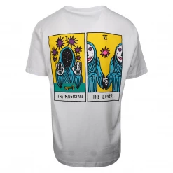 RVCA Men's White Tarot Card Relaxed Fit S/S T-Shirt (S20)