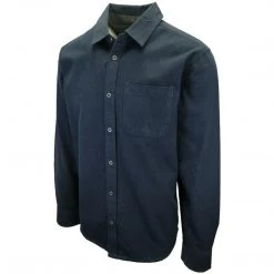 Spotted Clothing PrAna Men's Solid Dark Blue L/S Woven Shirt (S06)