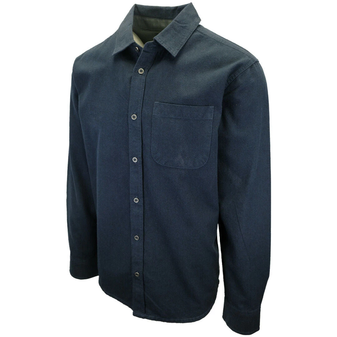 Spotted Clothing PrAna Men's Solid Dark Blue L/S Woven Shirt (S06) 4 Spotted Clothing PrAna Men's Solid Dark Blue L/S Woven Shirt (S06)