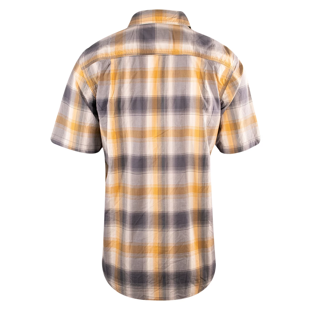 New Arrivals Carhartt Men's Grey Yellow White Plaid Snap-Front S/S Woven Shirt (S11) 5 New Arrivals Carhartt Men's Grey Yellow White Plaid Snap-Front S/S Woven Shirt (S11)