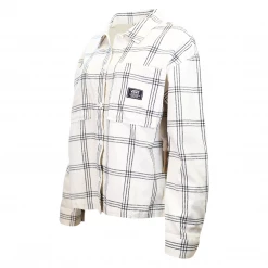VANS Women's Cream Black Matty Plaid L/S Woven Shirt (S02)