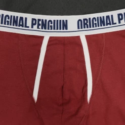Original Penguin Men's 3 Pack Maroon, Orange, Maroon Boxer Brief