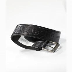 Billabong Men's Black Buffalo Leather Belt (S02)