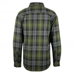 Carhartt Men's Olive Green Black Grey Plaid Slim Fit L/S Flannel Shirt (S10) New Arrivals