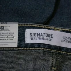 Levi Strauss & Co. Men's Blue Athletic Premium Flex Denim Jeans (S67)