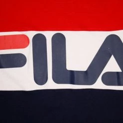 FILA Boy's Red White Navy Blue Three-Tone Classic Logo S/S T-Shirt (S09)