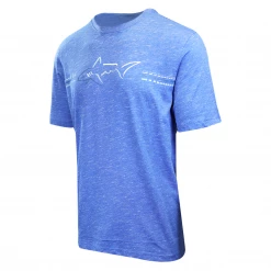 Mens Greg Norman Men's Heather Sea Blue Big Logo S/S T-Shirt (S02) 10 Mens Greg Norman Men's Heather Sea Blue Big Logo S/S T-Shirt (S02)