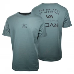 RVCA Men's Pine Green The Balance Of Opposites Regular Fit S/S T-Shirt (S04)