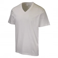 Nautica Men's 3 Pack White V-Neck S/S Tee (Retail $40)
