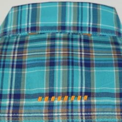 Ariat Men's Aqua Blue Plaid Ventek Rebar S/S Woven Shirt (242)