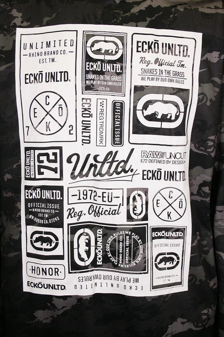 Ecko Unltd. Men's Grey Snakes In The Grass Camo Pull Over Hoodie (S03) 6 Ecko Unltd. Men's Grey Snakes In The Grass Camo Pull Over Hoodie (S03)