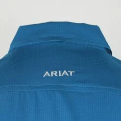 Mens Ariat Men's Blue Ariattek Heat Series S/S Woven Shirt (241)