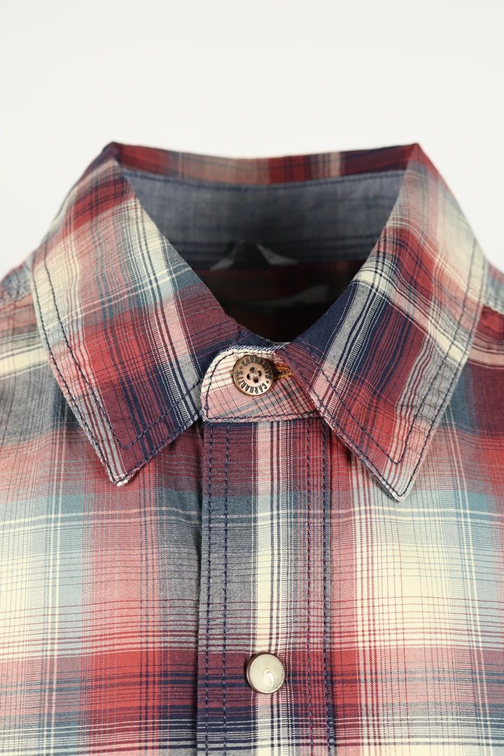 Carhartt Men's Red Navy Cream Plaid Relaxed Fit Snap Front L/S Woven Shirt (S18) New Arrivals 7 Carhartt Men's Red Navy Cream Plaid Relaxed Fit Snap Front L/S Woven Shirt (S18) New Arrivals