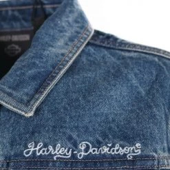 New Arrivals Harley-Davidson Women's Blue Denim Jacket (S05)