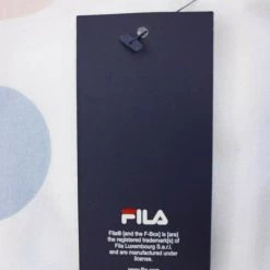 Spotted Clothing FILA Men's White Pink Light Blue Letters S/S T-Shirt (S02G)