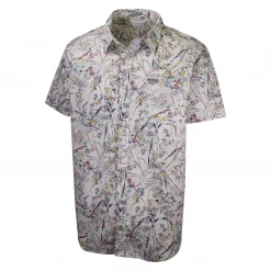 Columbia Men's White Color Trees Rapid Rivers II Printed S/S Shirt (104) (Size M)