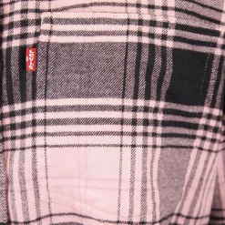 Levi's Women's Black Pink Plaid Cropped L/S Flannel Shirt