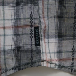 PrAna Men's Grey White Green Brown Plaid S/S Woven Shirt (S22)