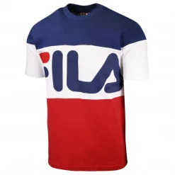 FILA Men's Classic Blue White Red Vialli S/S Tee (Size S)
