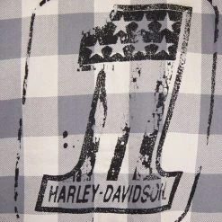 Harley-Davidson Men's No. 1 Grey Cream Plaid L/S Woven Shirt (S40) 15 Harley-Davidson Men's No. 1 Grey Cream Plaid L/S Woven Shirt (S40)
