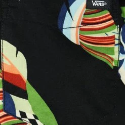 VANS Men's Black Lucid Floral With Tropical Flowers S/S Woven Shirt