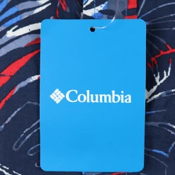 Columbia Men's Navy Blue Red Palm Leaves Rapid Rivers S/S Woven Shirt (432)