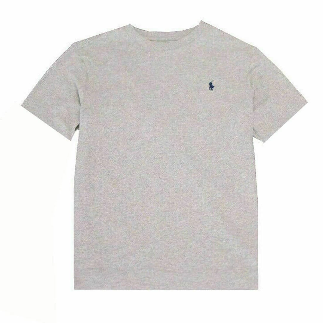 Polo Ralph Lauren Kid's Heather Grey - Navy Pony Round Neck S/S T-Shirt (S11) 3 Polo Ralph Lauren Kid's Heather Grey - Navy Pony Round Neck S/S T-Shirt (S11)