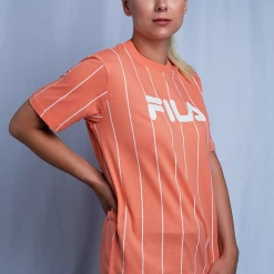 FILA Women's Coral Vertical Striped S/S T-Shirt