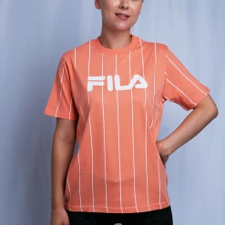 FILA Women's Coral Vertical Striped S/S T-Shirt
