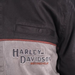 Harley-Davidson Men's Iron Block Two Tone S/S Woven Shirt (S26)