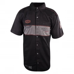 Harley-Davidson Men's Iron Block Two Tone S/S Woven Shirt (S26)