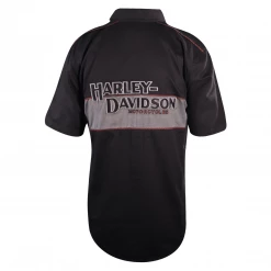 Harley-Davidson Men's Iron Block Two Tone S/S Woven Shirt (S26)