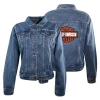 New Arrivals Harley-Davidson Women's Blue Denim Jacket (S05)