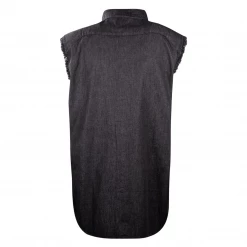 Harley-Davidson Men's Charcoal Denim Sleeveless Vest