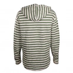 Womens Eddie Bauer Women's Fennel Safari Duofold Striped Pullover Hoodie (S05C)