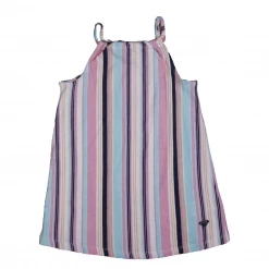 Kids Roxy Girl's Multicolor Striped Sleeveless High Neck Dress (S01)