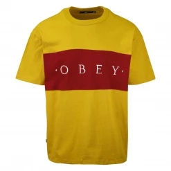 OBEY Men's Color Block Conrad S/S T-Shirt (S03)