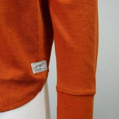 Mens Eddie Bauer Men's Adobe Orange Wildriver Thermal Crew Neck L/S T-Shirt (S02)