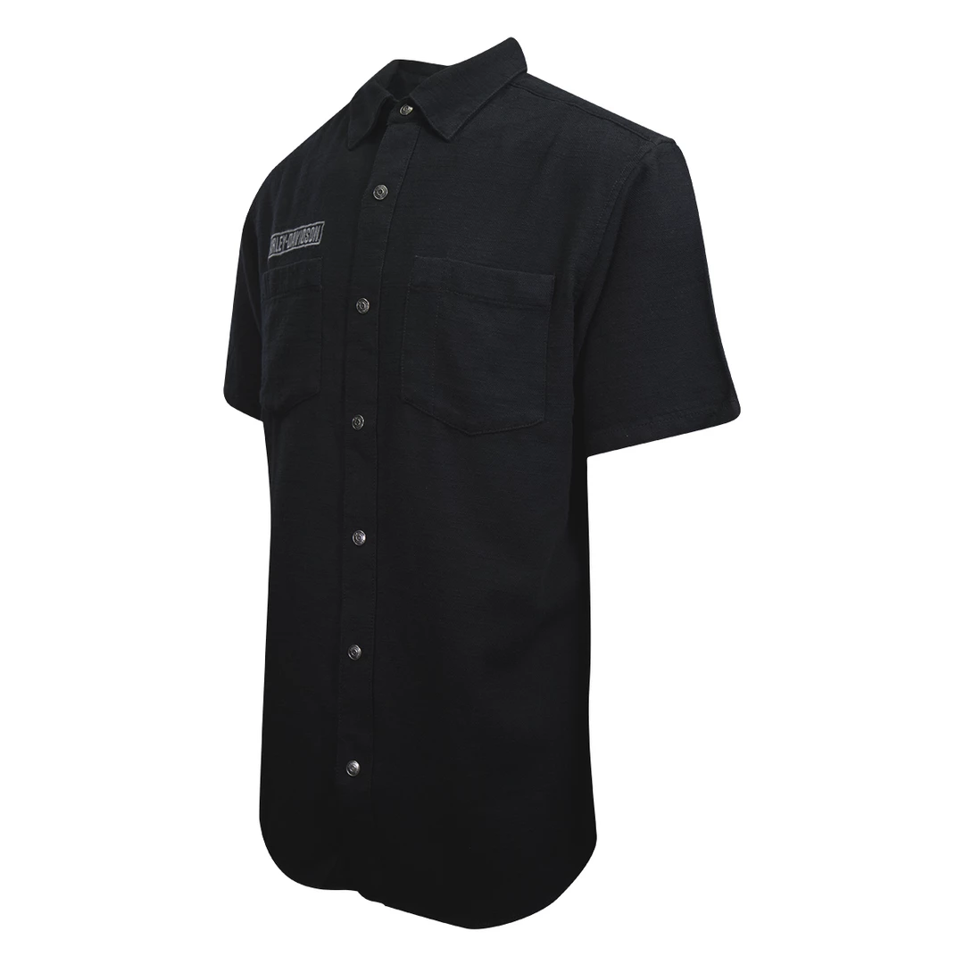 Harley-Davidson Men's Black Patch S/S Woven Shirt (S16) 4 Harley-Davidson Men's Black Patch S/S Woven Shirt (S16)