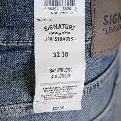 Levi Strauss & Co. Men's Blue Athletic Premium Flex Denim Jeans (S67)