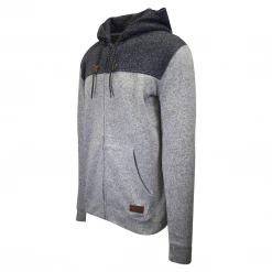 Quiksilver Men's Heather Navy & Grey Two Tone Full Zip Hoodie (S01) Quik Silver