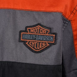 Harley-Davidson Men's Three Tone Red Grey Black S/S Woven Shirt (S28) 13 Harley-Davidson Men's Three Tone Red Grey Black S/S Woven Shirt (S28)